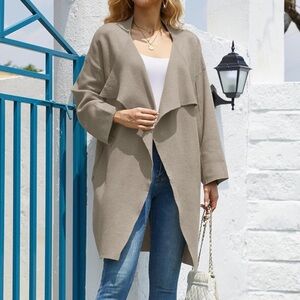 Long cardigan thick sweater (coatigan)